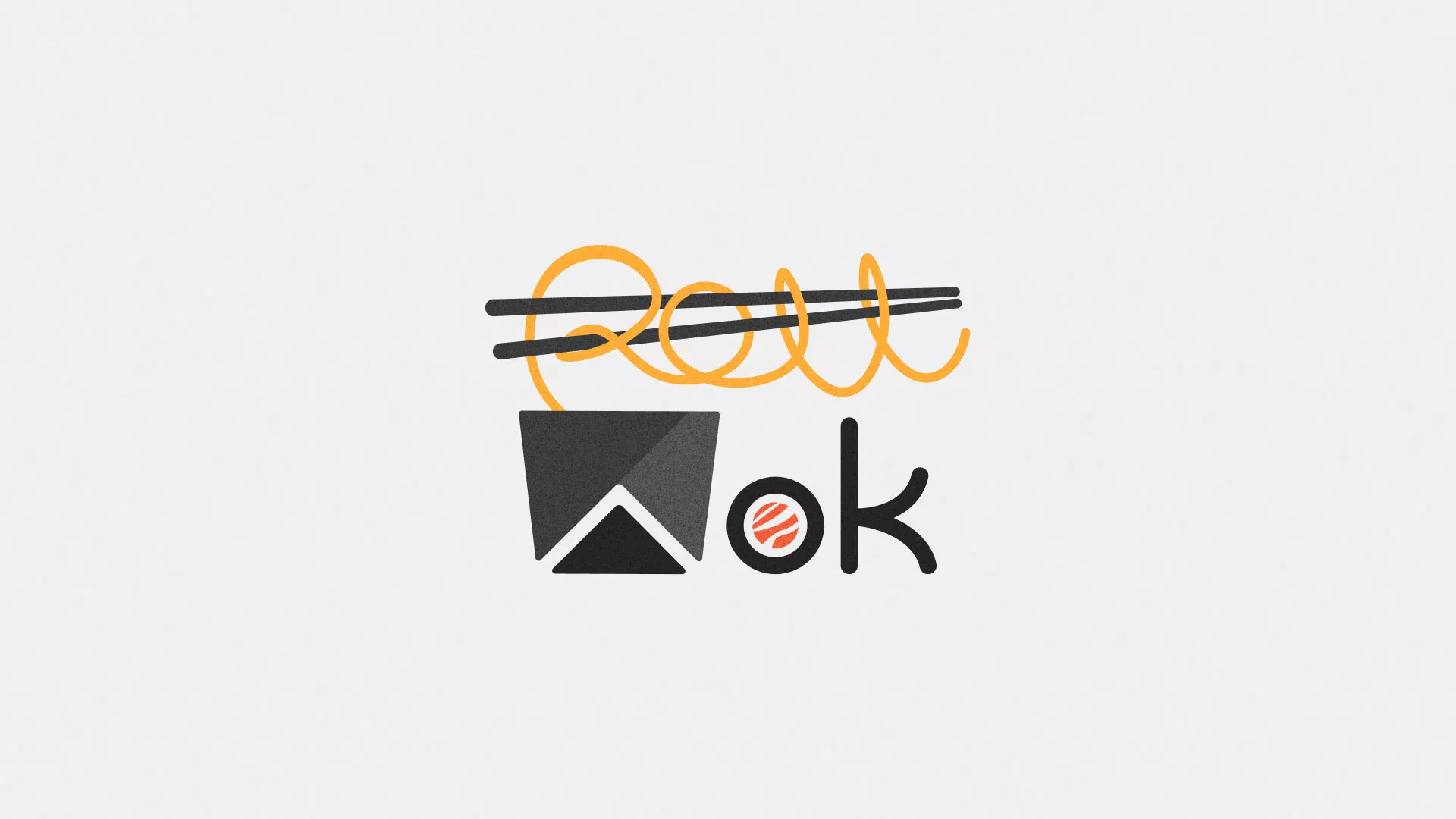 Разработка логотипа суши-бара «Roll Wok Club» в Воркуте